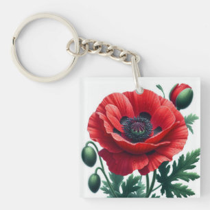 Red Poppy Blommigt
