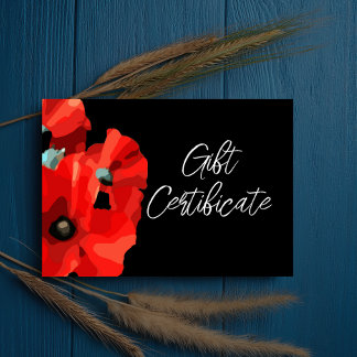 Red Poppy Business Certificate-kort Inbjudningar