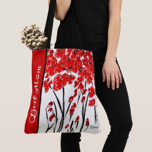 Red Poppy Fält Tote Tygkasse