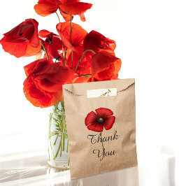 Red Poppy Flower Elegant Tack Kraft