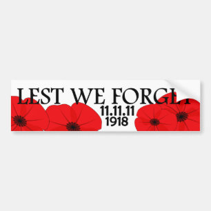 Red Poppy Flower minnesdesign Bildekal