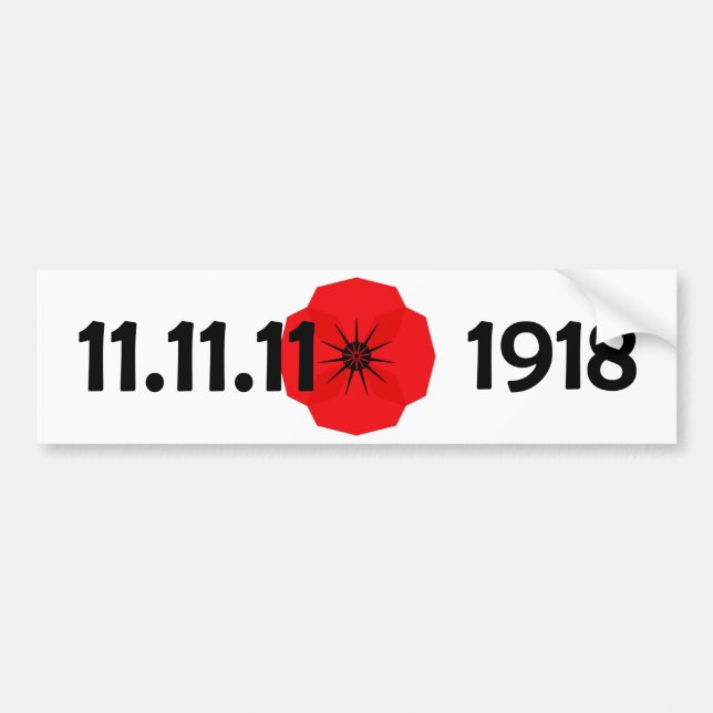Red Poppy Flower minnesdesign Bildekal (Framsidan)