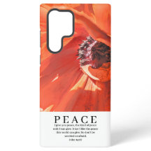 Red Poppy Flower Peace Scripture Christian