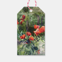 Red Poppy Flowers (av Mildred Anne Butler) Presentetikett