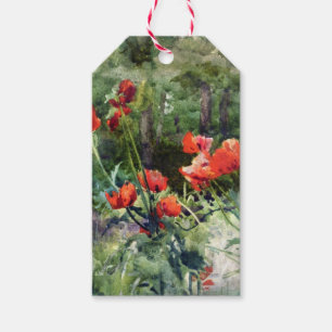 Red Poppy Flowers (av Mildred Anne Butler) Presentetikett