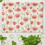 Red Poppy Flowers Bridal Shower Kökshandduk<br><div class="desc">Red Poppy Flowers Bridal Shower</div>