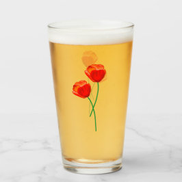Red Poppy Flowers Glaskopp