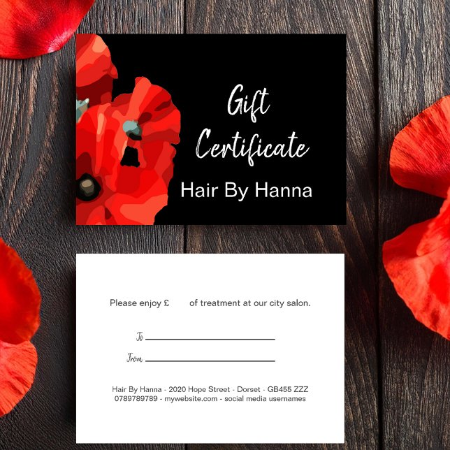 Red Poppy Gift-certifikat (Skapare uppladdad)