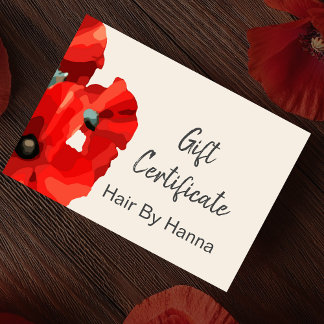 Red Poppy Gift-certifikat