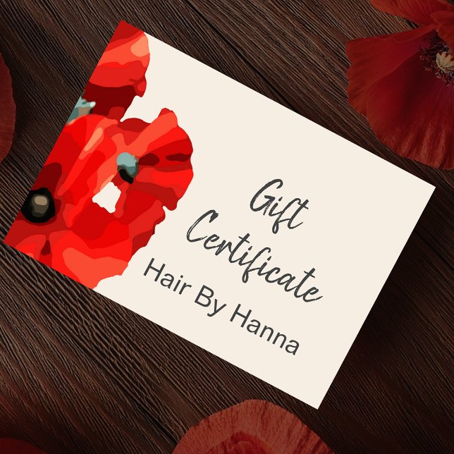 Red Poppy Gift-certifikat (Skapare uppladdad)