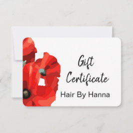 Red Poppy Gift-certifikat