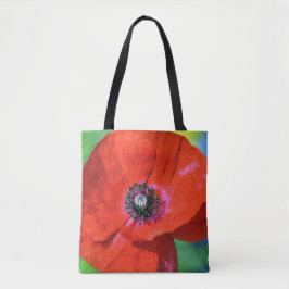 Red Poppy in the Sunshine Photograph Tygkasse