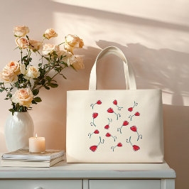 Red Poppy Jumbo Tygkasse