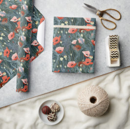 Red Poppy Meadow Presentpapper