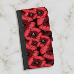 Red Poppy Mönster Black Blommigt Samsung Galaxy S5 Plånboksfodral<br><div class="desc">En söt röd poppy mönster-plånbok</div>