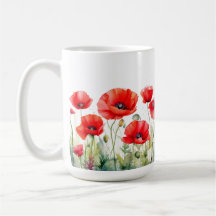 Red Poppy Mugg