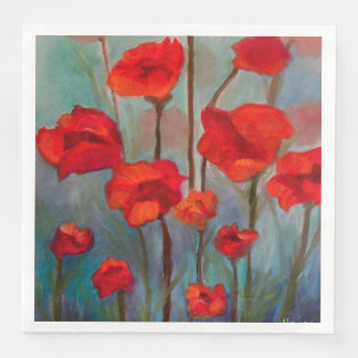Red Poppy Napkins Pappersservett