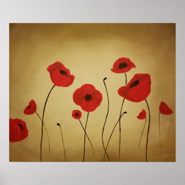 Red Poppy Painting Poster (Framsidan)