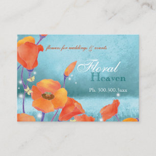 Red poppy Rustic Turcos Spa Visitkort