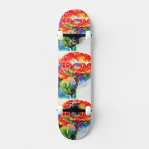 Red Poppy Skateboard Bräda 21,5 Cm