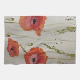 Red Poppy Tea Towel Kökshandduk