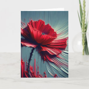 Red Poppy Thinking Kort