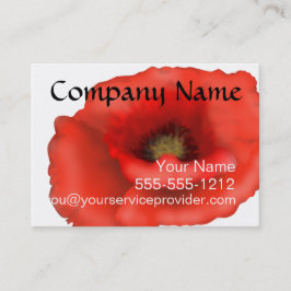 Red Poppy Visitkort