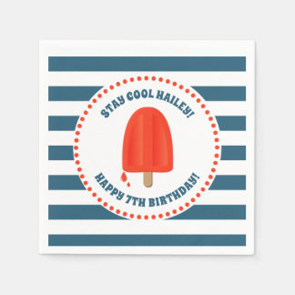 Red Popsicle Birthday Pappersservett