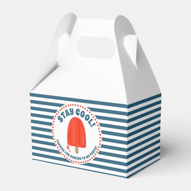 Red Popsicle Birthday Tack Presentaskar (Framsidan Sidan)