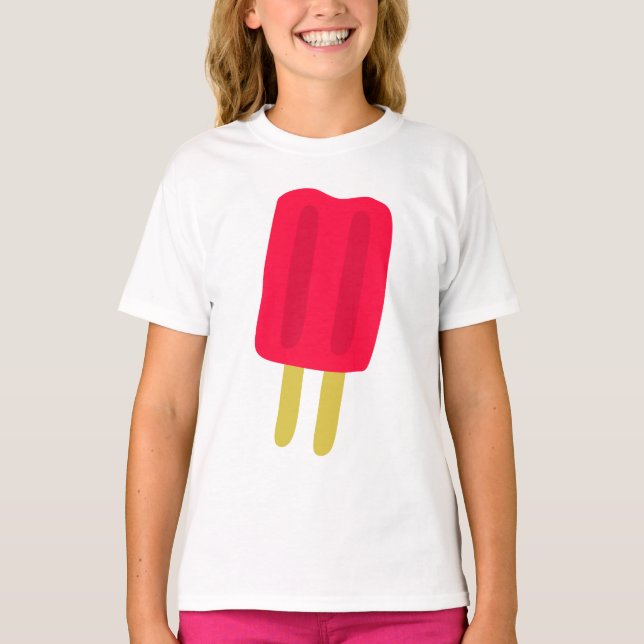 Red Popsicle Girls T-Shirt (Framsida)