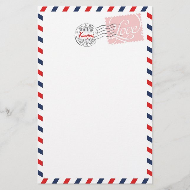 Red Postal Service Collection Stationery Brevpapper (Framsida)