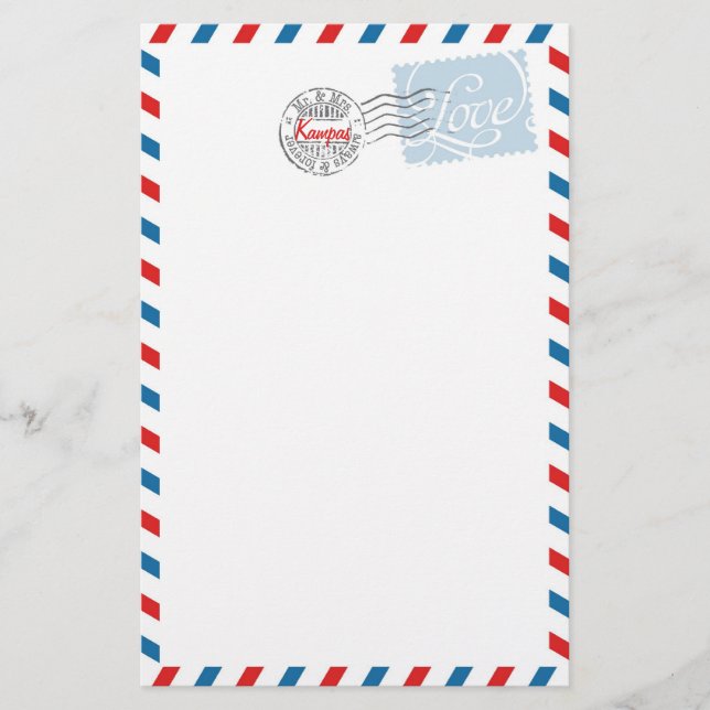 Red Postal Service Collection Stationery Brevpapper (Framsida)
