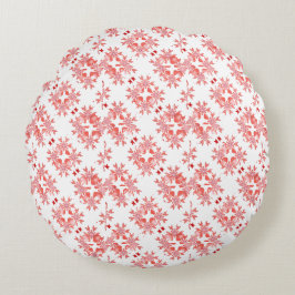 Red Pouf Pillow Rund Kudde