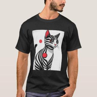 Red Pulse Cat T Shirt