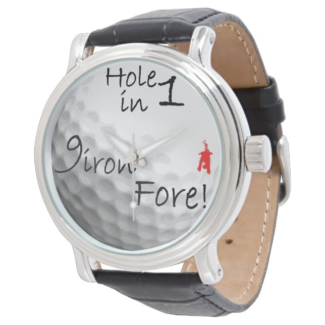 Red puppy Golfer's Watch Armbandsur (Vinklad)