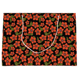 Red purple green scarlet pimpernel Gift Bag