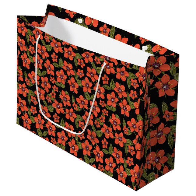 Red purple green scarlet pimpernel Gift Bag (Framsidan Vinklad)