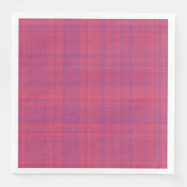 Red Purple Plaid Pattern Pappersservett