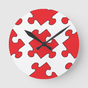 RED PUZZLE BIET RUND KLOCKA