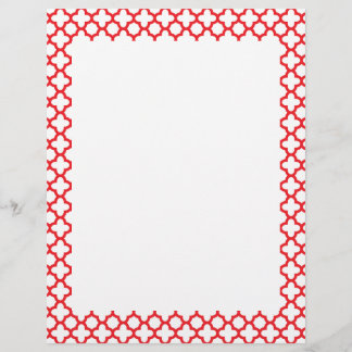 Red Quatrefoil Mönster