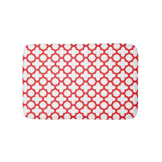 Red Quatrefoil Mönster Badrumsmatta