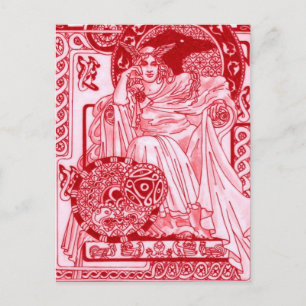 Red Queen Corbie Vykort