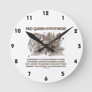 Red Queen Hypothes (Wonderland Alice Red Queen) Rund Klocka