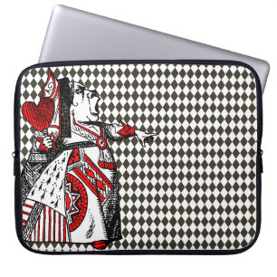 Red Queen of Hearts Alice in Wonderland Diamonds Laptop Fodral