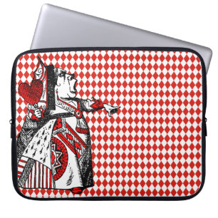 Red Queen of Hearts Alice in Wonderland Diamonds Laptop Fodral
