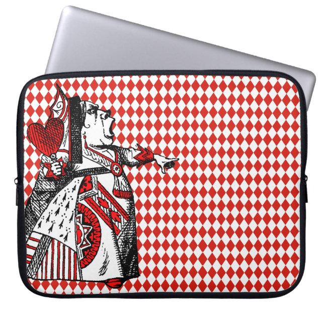Red Queen of Hearts Alice in Wonderland Diamonds Laptop Fodral (Framsidan)