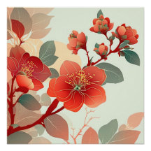 Red Quince Blommars
