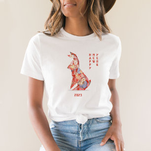 Red Rabbit Origami År 2023 T Shirt