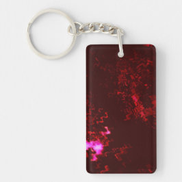 Red Rage Dubbla Sided Keychain, Llavero de doble c