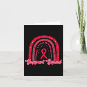 Red Rainbow Blood Cancer Awareness Support Squad W Kort